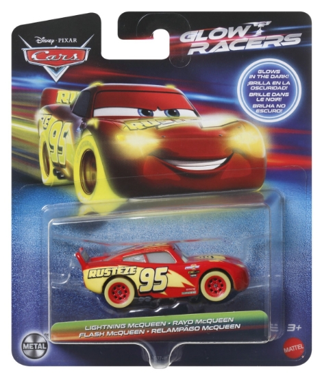 Imagine CARS GLOW RACERS MASINUTA METALICA FULGER MCQUEEN 1:55