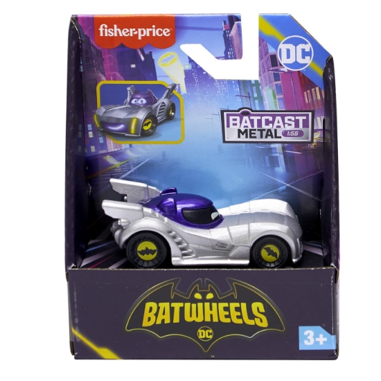 Imagine FISHER PRICE BATWHEELS MASINUTA METALICA BATMOBILE BLINDAT 1:55