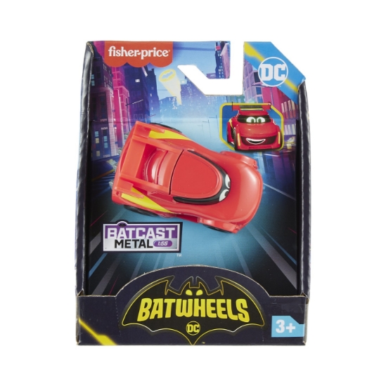 Imagine FISHER PRICE BATWHEELS MASINUTA METALICA MASINA DE CURSE REDBIRD 1:55