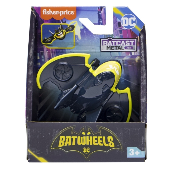 Imagine FISHER PRICE BATWHEELS MASINUTA METALICA AVIONUL BATWING 1:55