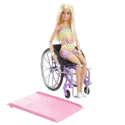 Imagine BARBIE PAPUSA BARBIE BLONDA IN SCAUN CU ROTILE