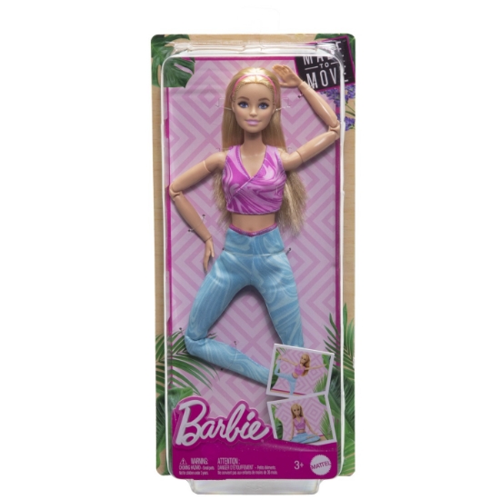 Imagine PAPUSA BARBIE MADE TO MOVE BLONDA CU TOP MOV
