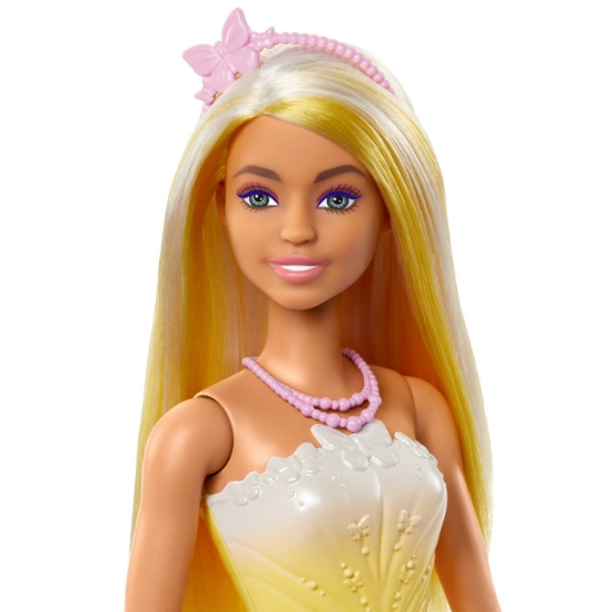 Imagine BARBIE PAPUSA BARBIE CU PARUL BLOND SI GALBEN
