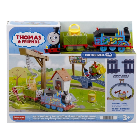 Imagine Thomas set de joacă cu locomotivă motorizată Thomas livrează vopseaua