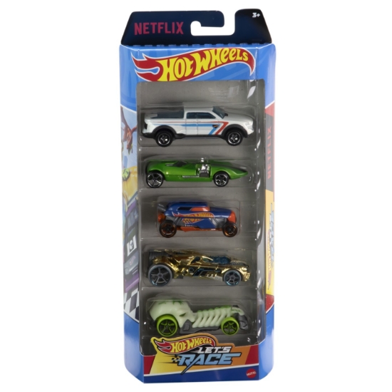 Imagine SET 5 MASINI HOT WHEELS LETS RACE