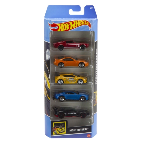 Imagine SET 5 MASINI HOT WHEELS NIGHTBURNERZ