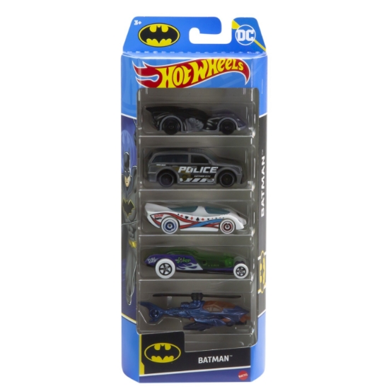 Imagine SET 5 MASINI HOT WHEELS BATMAN
