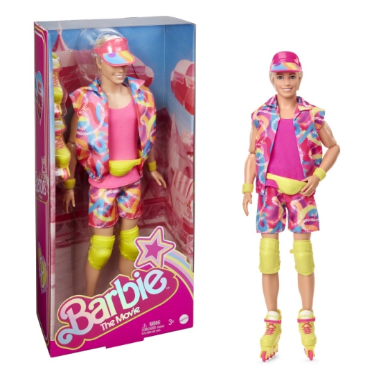 Imagine BARBIE THE MOVIE PAPUSA KEN CU PATINE CU ROTILE