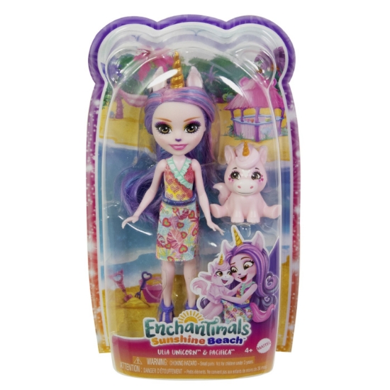Imagine ENCHANTIMALS PAPUSI SI ANIMALUTE ULIA UNICORN SI PACIFICA