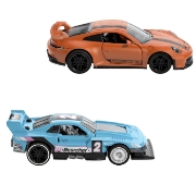 Imagine HOT WHEELS SET 2 MASINUTE METALICE PULL BACK GT-SCORCHER SI PORSCHE 911 GT3 1:43