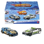 Imagine HOT WHEELS SET 2 MASINUTE METALICE PULL BACK MUSCLE AND BLOWN SI ALPHA PURSUIT 1:43