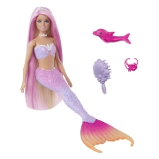 Imagine BARBIE COLOR CHANGE PAPUSA SIRENA CU PAR ROZ