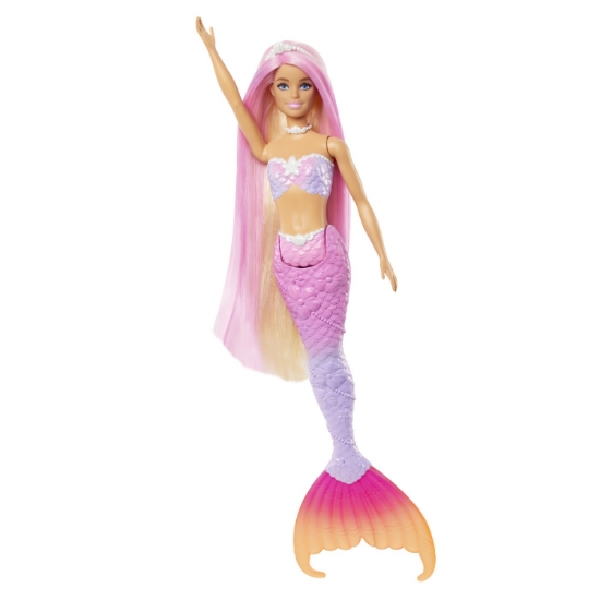 Imagine BARBIE COLOR CHANGE PAPUSA SIRENA CU PAR ROZ