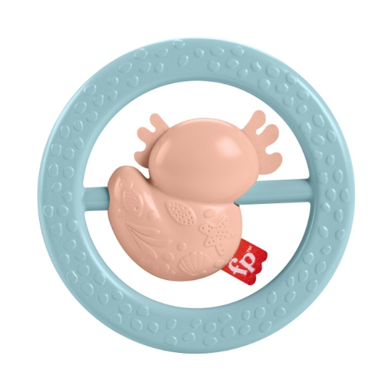 Imagine Fisher Price Jucărie Zornăitoare Salamandra – o rotire veselă, o mângâiere blândă și o joacă de neuitat!