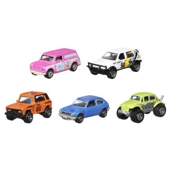 Imagine Matchbox set 5 mașinuțe metalice MBX Retro scara 1:64