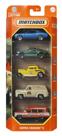 Imagine MATCHBOX SET 5 MASINUTE METALICE COFFEE CRUISERS V SCARA 1:64