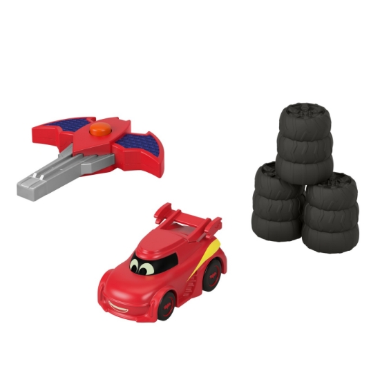 Imagine Fisher Price Batwheels mașinuța roșie scara 1:55