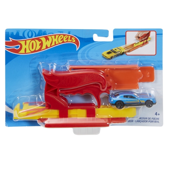 Imagine HOT WHEELS SET LANSATOR PORTABIL ROSU SI MASINUTA