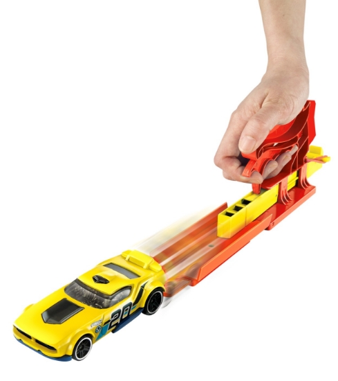 Imagine Hot Wheels set lansator portabil roșu și mașinuță