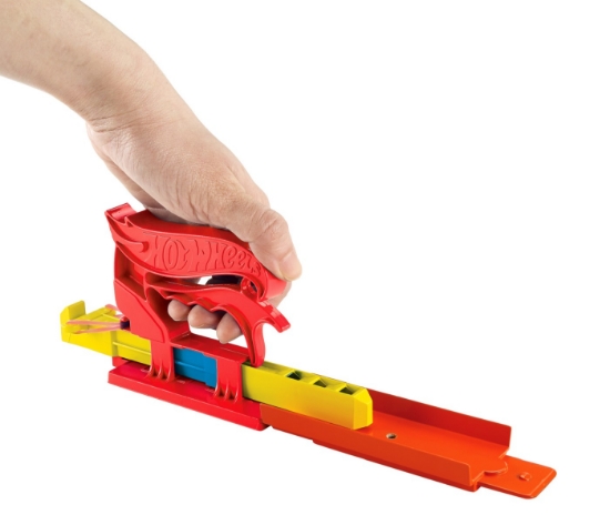 Imagine Hot Wheels set lansator portabil roșu și mașinuță