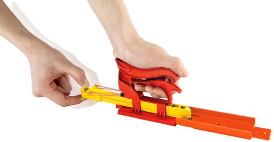 Imagine Hot Wheels set lansator portabil roșu și mașinuță