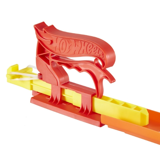 Imagine Hot Wheels set lansator portabil roșu și mașinuță