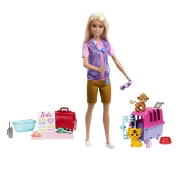 Imagine BARBIE YOU CAN BE SET PAPUSA CU DOUA ANIMALUTE DIN JUNGLA