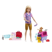 Imagine BARBIE YOU CAN BE SET PAPUSA CU DOUA ANIMALUTE DIN JUNGLA