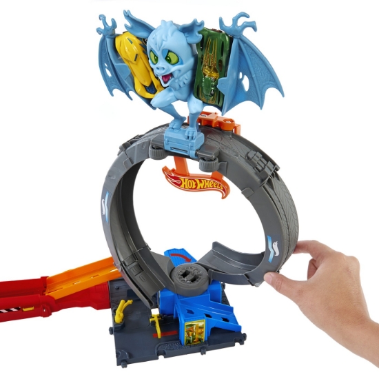 Imagine Hot Wheels City pista inamicilor bucla liliacului