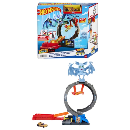 Imagine Hot Wheels City pista inamicilor bucla liliacului