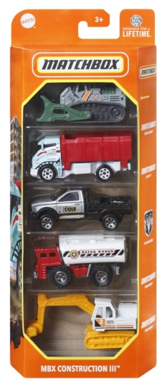 Imagine MATCHBOX SET 5 MASINUTE METALICE MBX CONSTRUCTION III SCARA 1:64