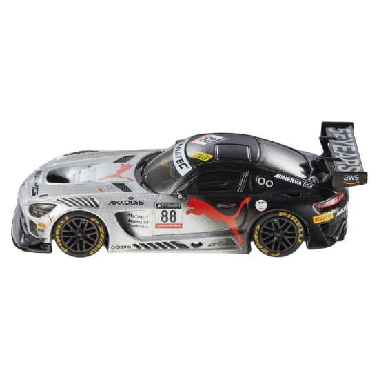 Imagine Hot Wheels Premium Real Riders mașinuță metalică Mercedes AMG GT3 scară 1:43