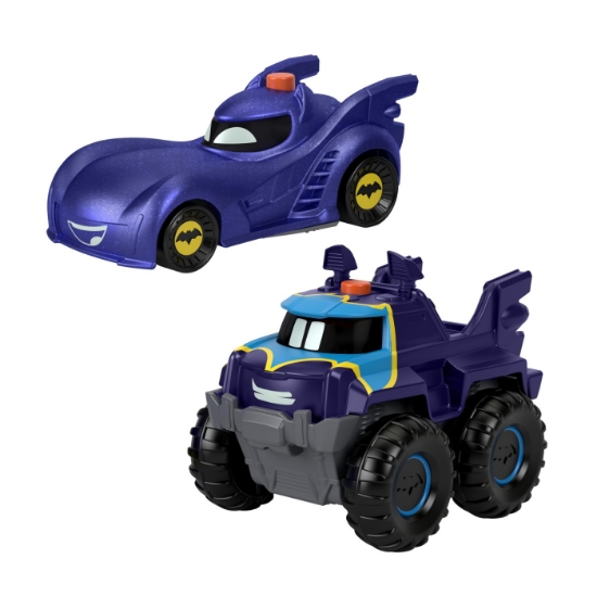 Imagine Fisher Price Batwheels set 2 mașinuțe cu lumini scara 1:55