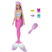 Imagine BARBIE PAPUSA SIRENA CU PAR MOV SI COADA ROZ
