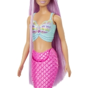 Imagine BARBIE PAPUSA SIRENA CU PAR MOV SI COADA ROZ