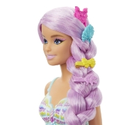 Imagine BARBIE PAPUSA SIRENA CU PAR MOV SI COADA ROZ