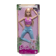 Imagine PAPUSA BARBIE MADE TO MOVE BLONDA CU TOP ROZ