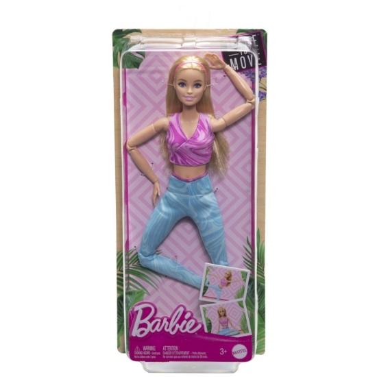Imagine PAPUSA BARBIE MADE TO MOVE BLONDA CU TOP ROZ