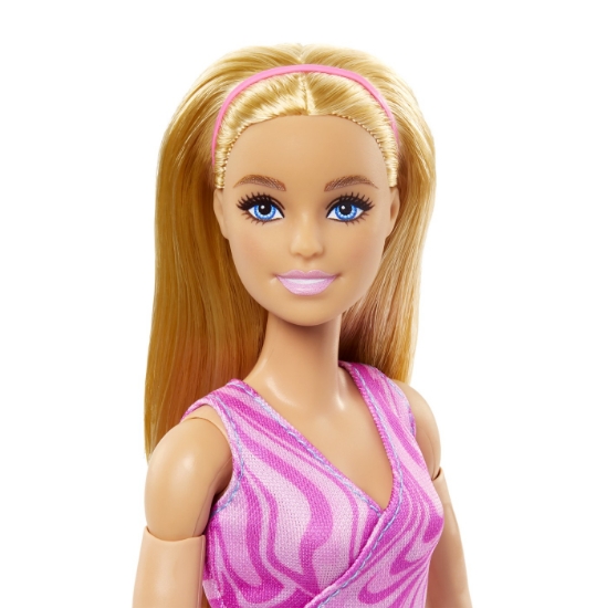 Imagine PAPUSA BARBIE MADE TO MOVE BLONDA CU TOP ROZ
