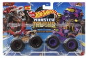 Imagine Hot Wheels Monster Truck set 2 mașini Scratch Attack și Hot Weiler scara 1 la 64