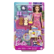 Imagine BARBIE PAPUSA BARBIE FAMILY SET PETRECERE CU 2 CATELUSI COLOR CHANGE