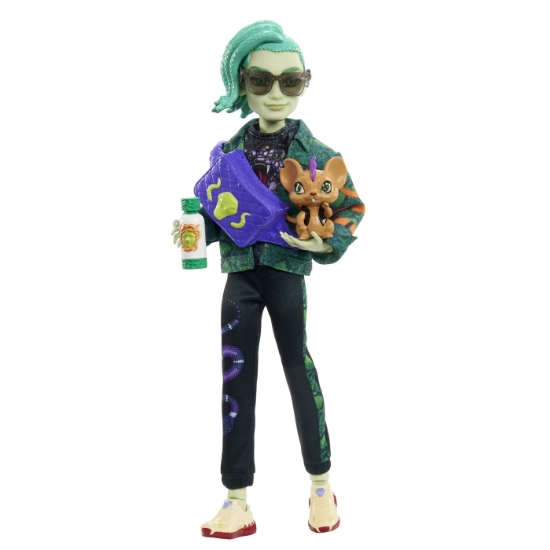 Imagine MONSTER HIGH PAPUSA DEUCE GORDON CU ANIMALUT SI ACCESORII