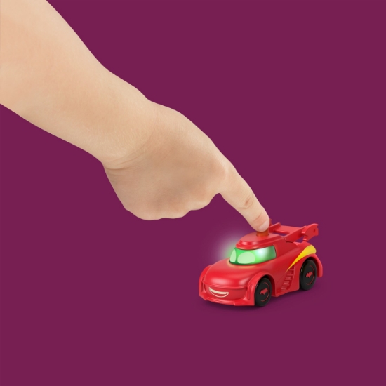 Imagine Fisher Price Batwheels set 2 mașinuțe cu lumini Redbird și Batwing scara 1:55