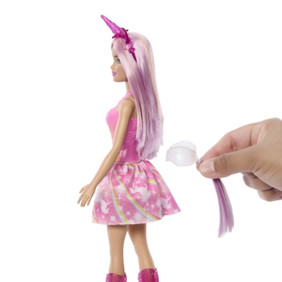 Imagine BARBIE PAPUSA BARBIE CU ACCESORII MAGICE DE UNICORN