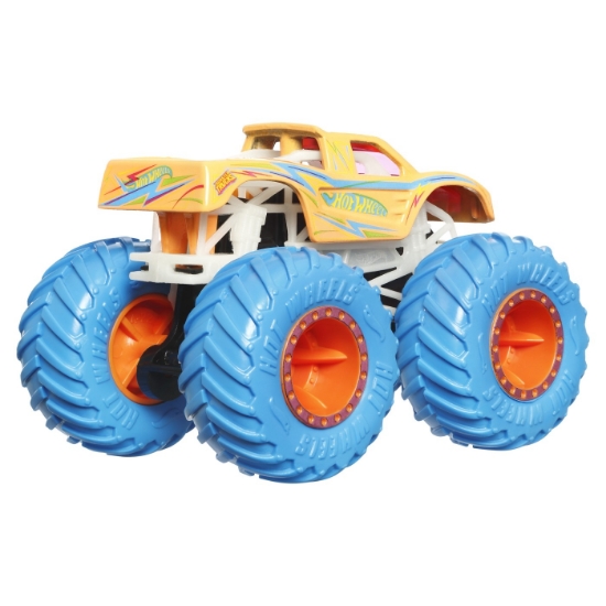 Imagine Hot Wheels Monster Truck Glow in the Dark mașinuța Podium Crasher scara 1:64