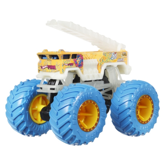 Imagine Hot Wheels Monster Truck Glow in the Dark mașinuța 5 Alarm scara 1:64