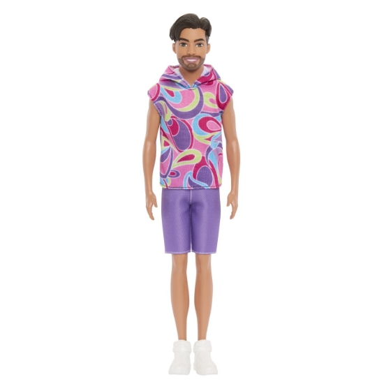 Imagine BARBIE PAPUSA BAIAT FASHIONISTAS BRUNET CU BARBA SI TRICOU CU GLUGA