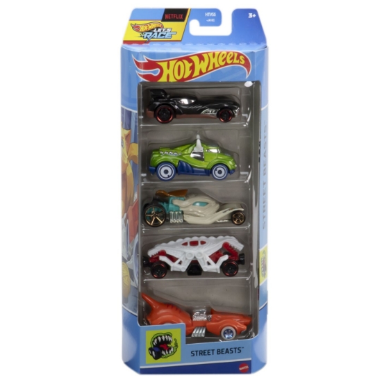 Imagine SET 5 MASINI HOT WHEELS CU DESIGN STREET BEASTS