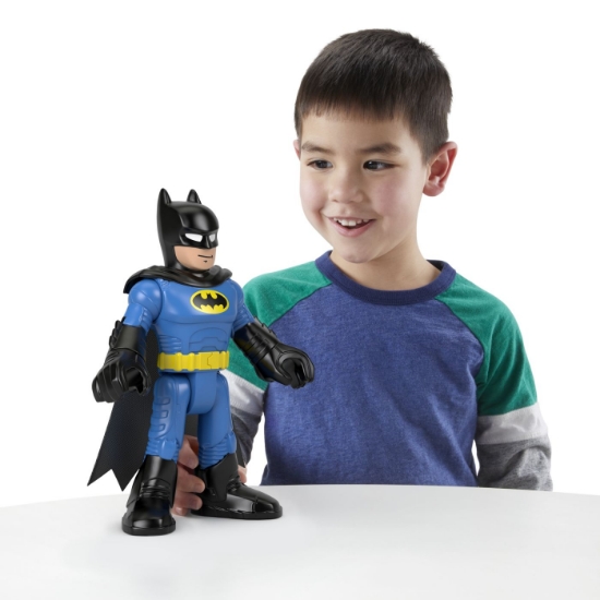 Imagine FISHER PRICE IMAGINEXT DC SUPER FRIENDS FIGURINA BATMAN XL CU COSTUM ALBASTRU