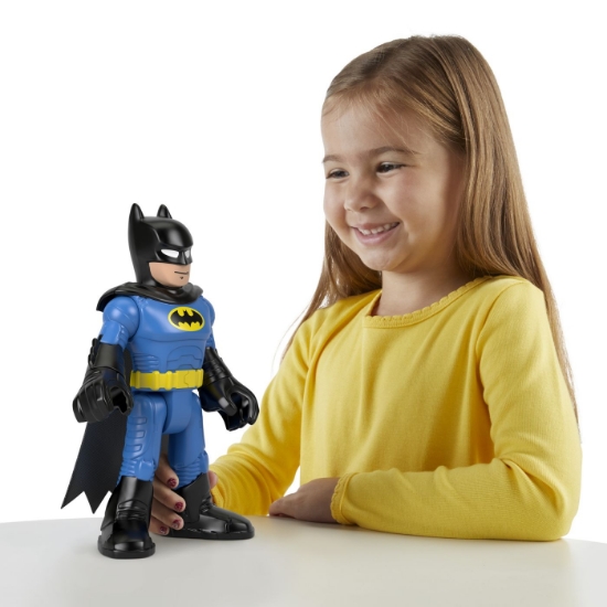 Imagine FISHER PRICE IMAGINEXT DC SUPER FRIENDS FIGURINA BATMAN XL CU COSTUM ALBASTRU